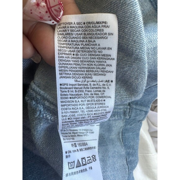 Old Navy Chambray Denim 100% Cotton Front Tie Smocked Back Adjustable Cami Top S - Picture 5 of 5